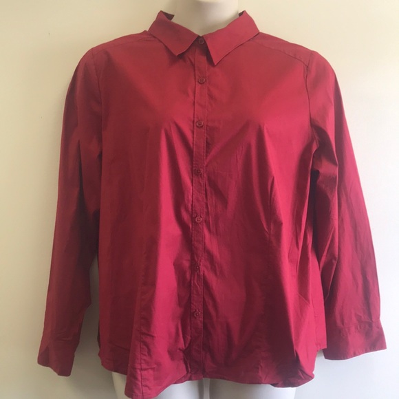 D&Co. Essentials Button-down Shirt NWOT 1X - Picture 1 of 9